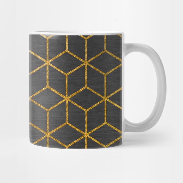 Black and Gold Geometry by Trippycollage